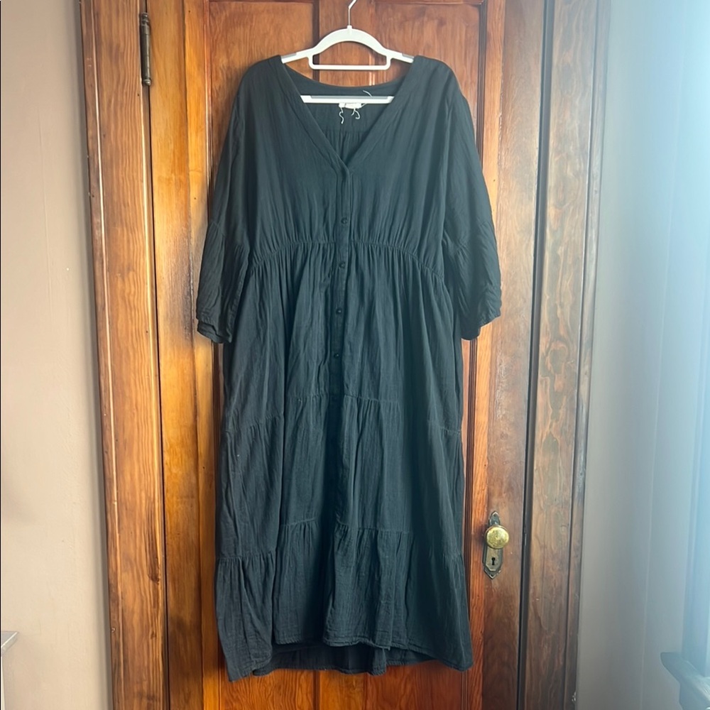 Pact Black Midi Dress Timeless Elegance